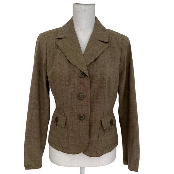 Worth Jackets & Blazers - Worth Blazer Womens 8 Brown Barrister Wool